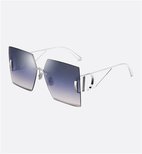 30Montaigne S7U Gray Gradient Mirrored Square Sunglasses